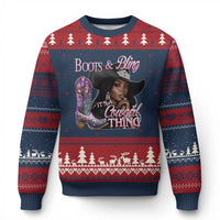 Melanin Cowgirl Ugly Christmas Sweater Boots & Bling its a Cowgirl Thing Black Cowgirl Melanin - Wonder Print Shop