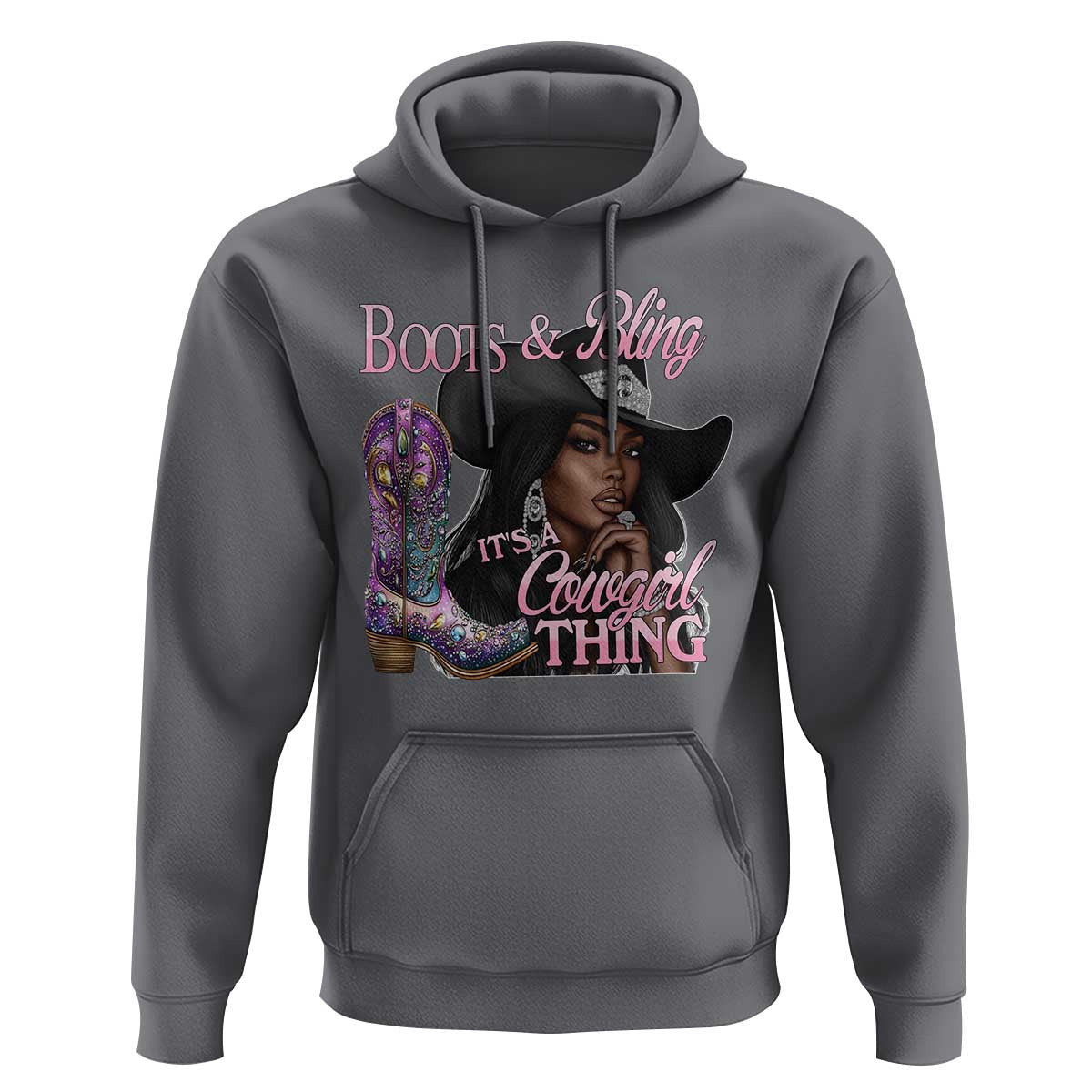 Melanin Cowgirl Hoodie Boots & Bling its a Cowgirl Thing Black Cowgirl Melanin