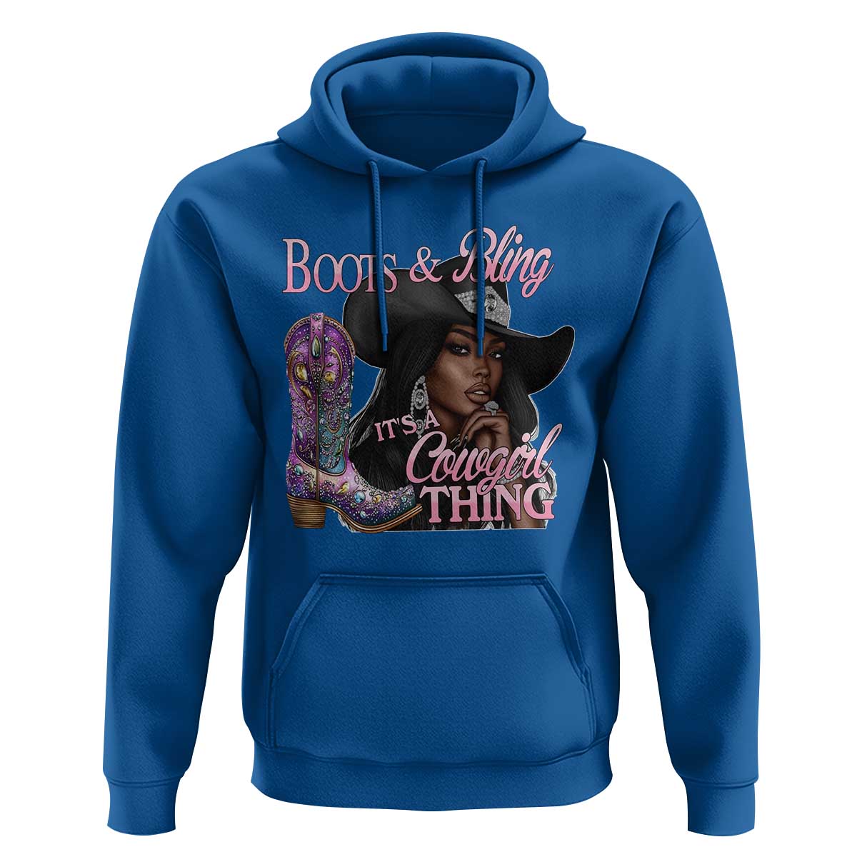 Melanin Cowgirl Hoodie Boots & Bling its a Cowgirl Thing Black Cowgirl Melanin