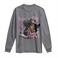 Melanin Cowgirl Long Sleeve Shirt Boots & Bling its a Cowgirl Thing Black Cowgirl Melanin