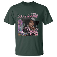 Melanin Cowgirl T Shirt Boots & Bling its a Cowgirl Thing Black Cowgirl Melanin