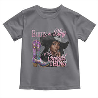Melanin Cowgirl Toddler T Shirt Boots & Bling its a Cowgirl Thing Black Cowgirl Melanin