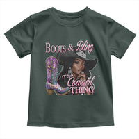 Melanin Cowgirl Toddler T Shirt Boots & Bling its a Cowgirl Thing Black Cowgirl Melanin