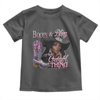 Melanin Cowgirl Toddler T Shirt Boots & Bling its a Cowgirl Thing Black Cowgirl Melanin