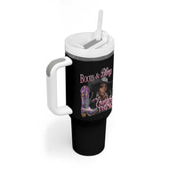 Melanin Cowgirl Tumbler With Handle Boots & Bling its a Cowgirl Thing Black Cowgirl Melanin