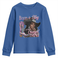 Melanin Cowgirl Youth Sweatshirt Boots & Bling its a Cowgirl Thing Black Cowgirl Melanin