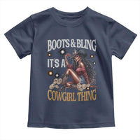 Melanin Cowgirl Toddler T Shirt Boots & Bling It's A Cowgirl Thing Black History