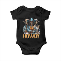 Howdy Melanin Cowgirl Baby Onesie Retro Western Rodeo African American Women Black History