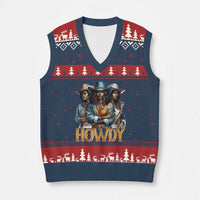 Howdy Melanin Cowgirl V-Neck Knit Sweater Vest Retro Western Rodeo African American Women Black History - Wonder Print Shop
