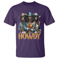 Howdy Melanin Cowgirl T Shirt Retro Western Rodeo African American Women Black History