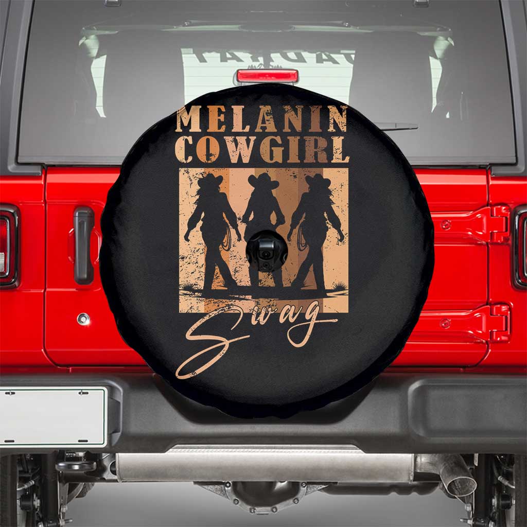 Melanin Cowgirl Swag Spare Tire Cover African American Cowgirls Black History Pride Retro