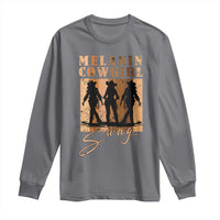 Melanin Cowgirl Swag Long Sleeve Shirt African American Cowgirls Black History Pride Retro