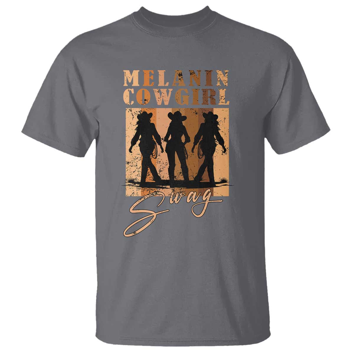 Melanin Cowgirl Swag T Shirt African American Cowgirls Black History Pride Retro