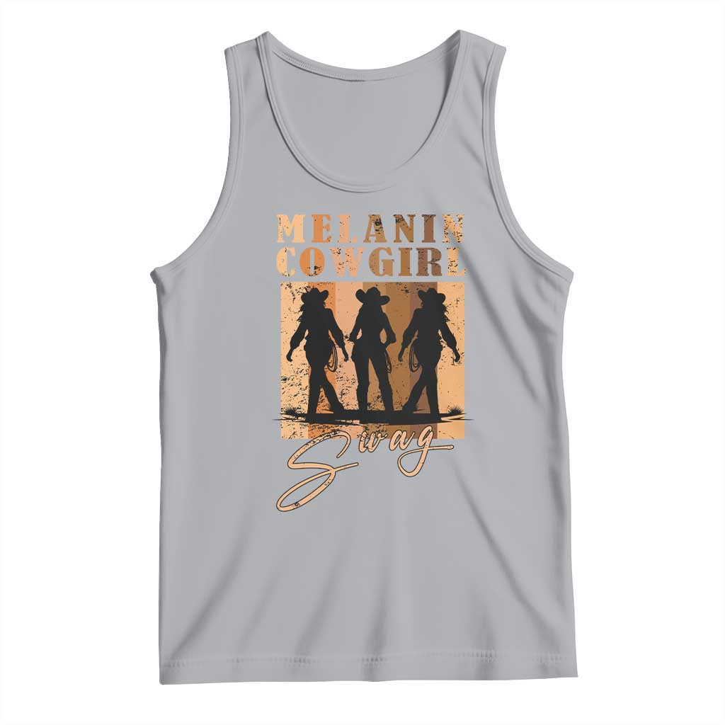 Melanin Cowgirl Swag Tank Top African American Cowgirls Black History Pride Retro