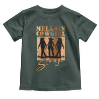 Melanin Cowgirl Swag Toddler T Shirt African American Cowgirls Black History Pride Retro