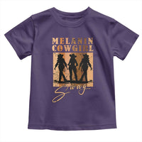 Melanin Cowgirl Swag Toddler T Shirt African American Cowgirls Black History Pride Retro