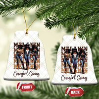 Melanin Cowgirl Swag Ceramic Ornament African American Cowgirls Black History Pride - Wonder Print Shop