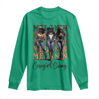 Melanin Cowgirl Swag Long Sleeve Shirt African American Cowgirls Black History Pride