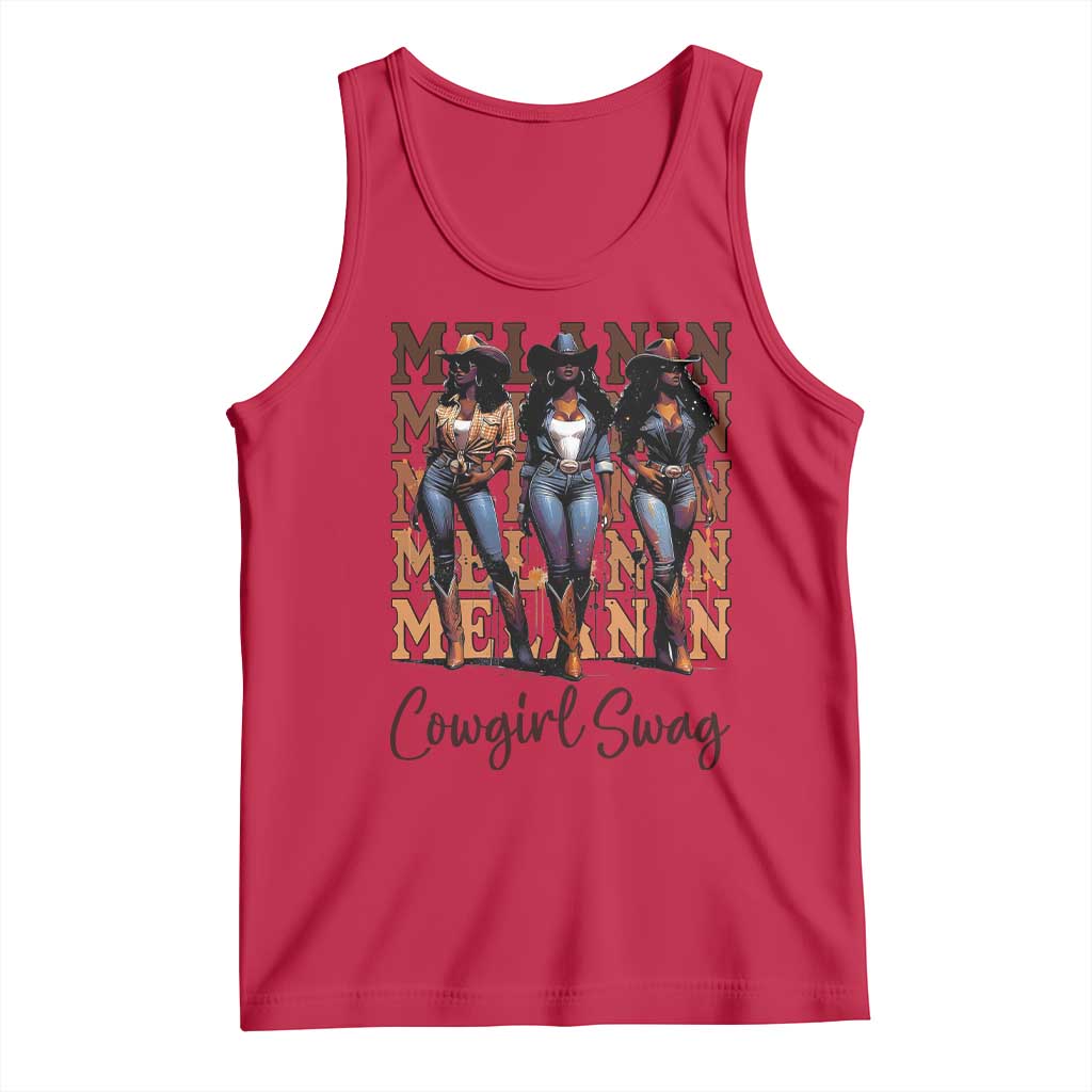 Melanin Cowgirl Swag Tank Top African American Cowgirls Black History Pride