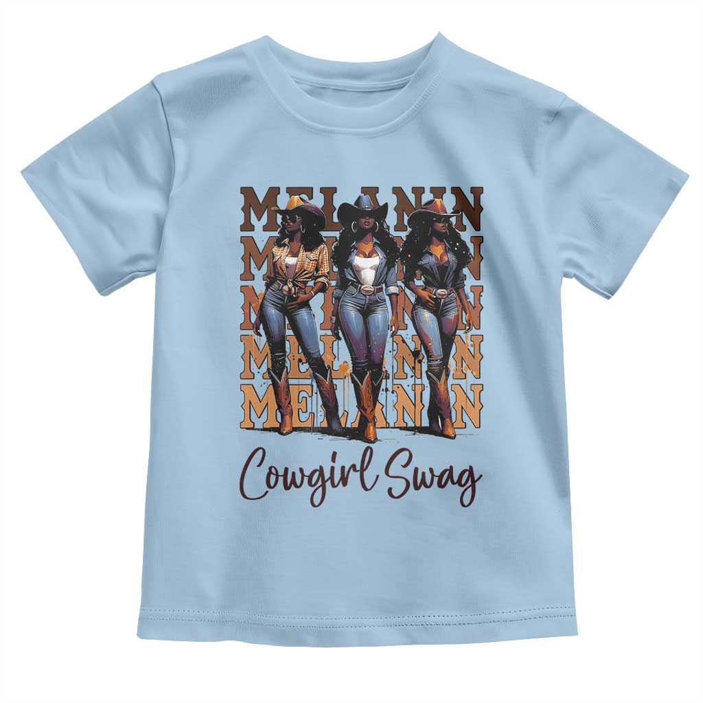 Melanin Cowgirl Swag Toddler T Shirt African American Cowgirls Black History Pride