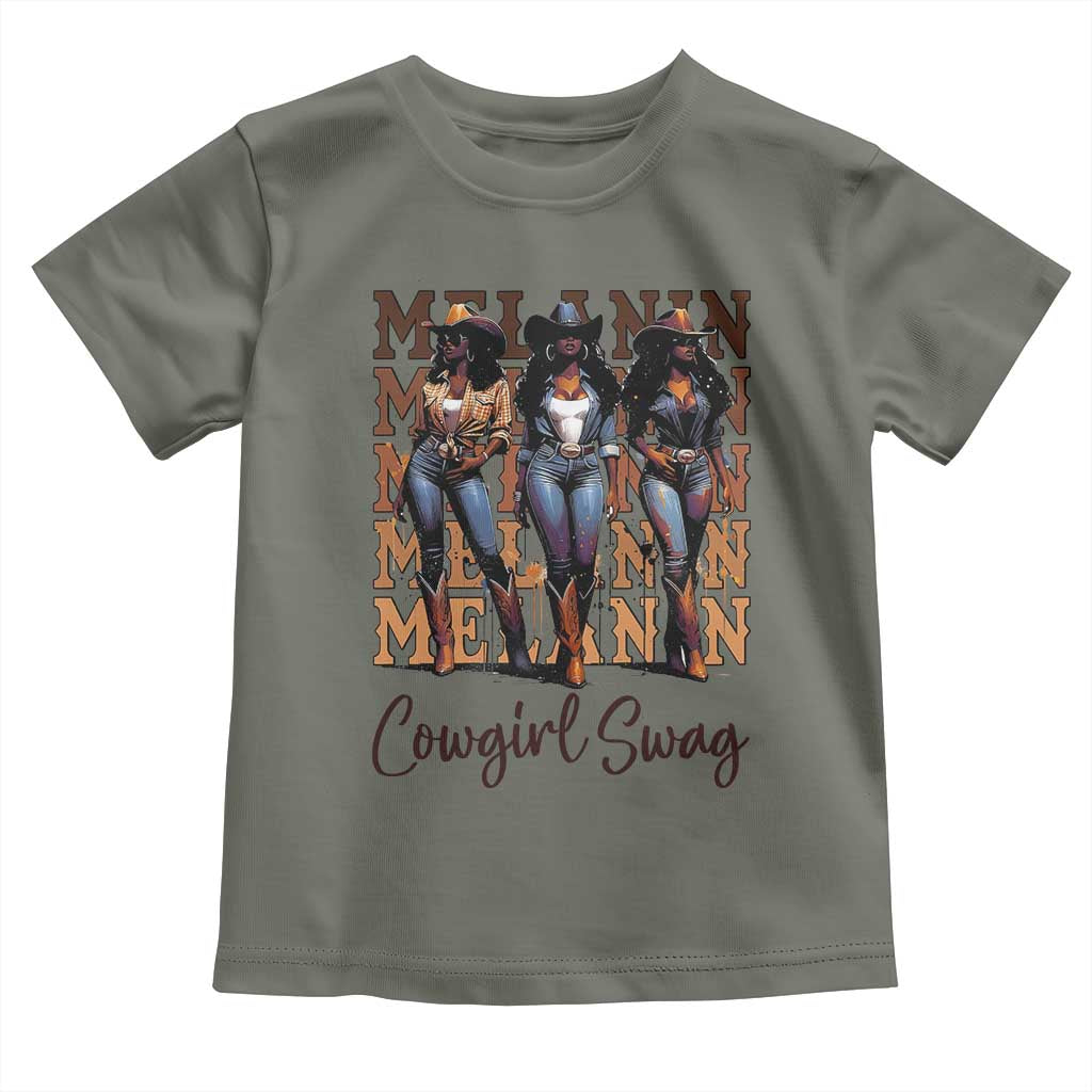 Melanin Cowgirl Swag Toddler T Shirt African American Cowgirls Black History Pride