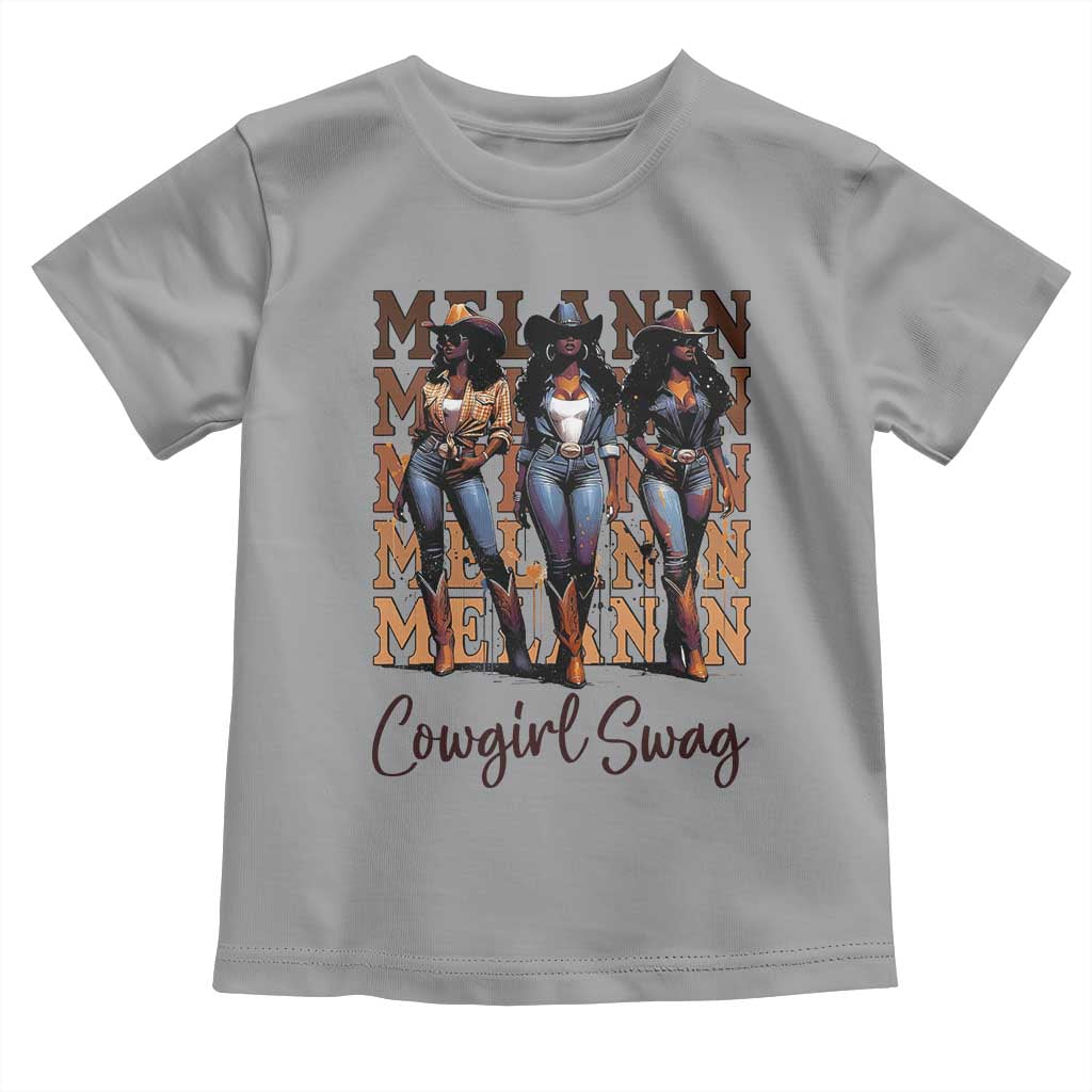 Melanin Cowgirl Swag Toddler T Shirt African American Cowgirls Black History Pride