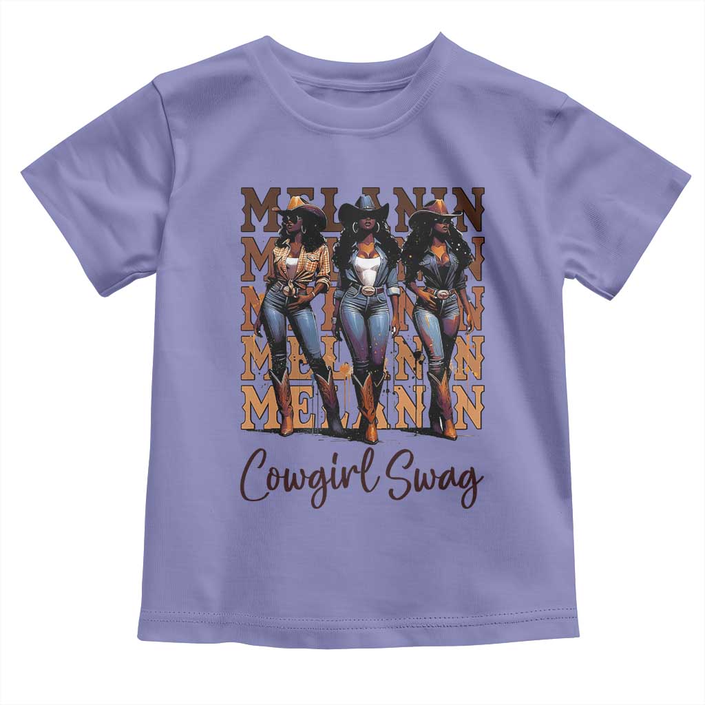 Melanin Cowgirl Swag Toddler T Shirt African American Cowgirls Black History Pride