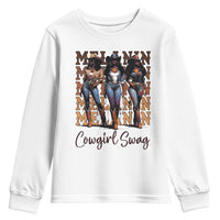 Melanin Cowgirl Swag Youth Sweatshirt African American Cowgirls Black History Pride