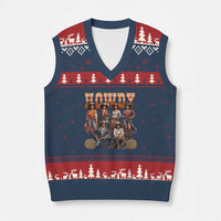 Howdy Melanin Cowgirl V-Neck Knit Sweater Vest Black History Western Rodeo Texas - Wonder Print Shop