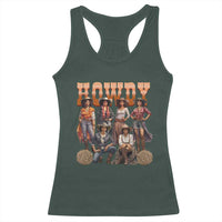 Howdy Melanin Cowgirl Racerback Tank Top Black History Western Rodeo Texas