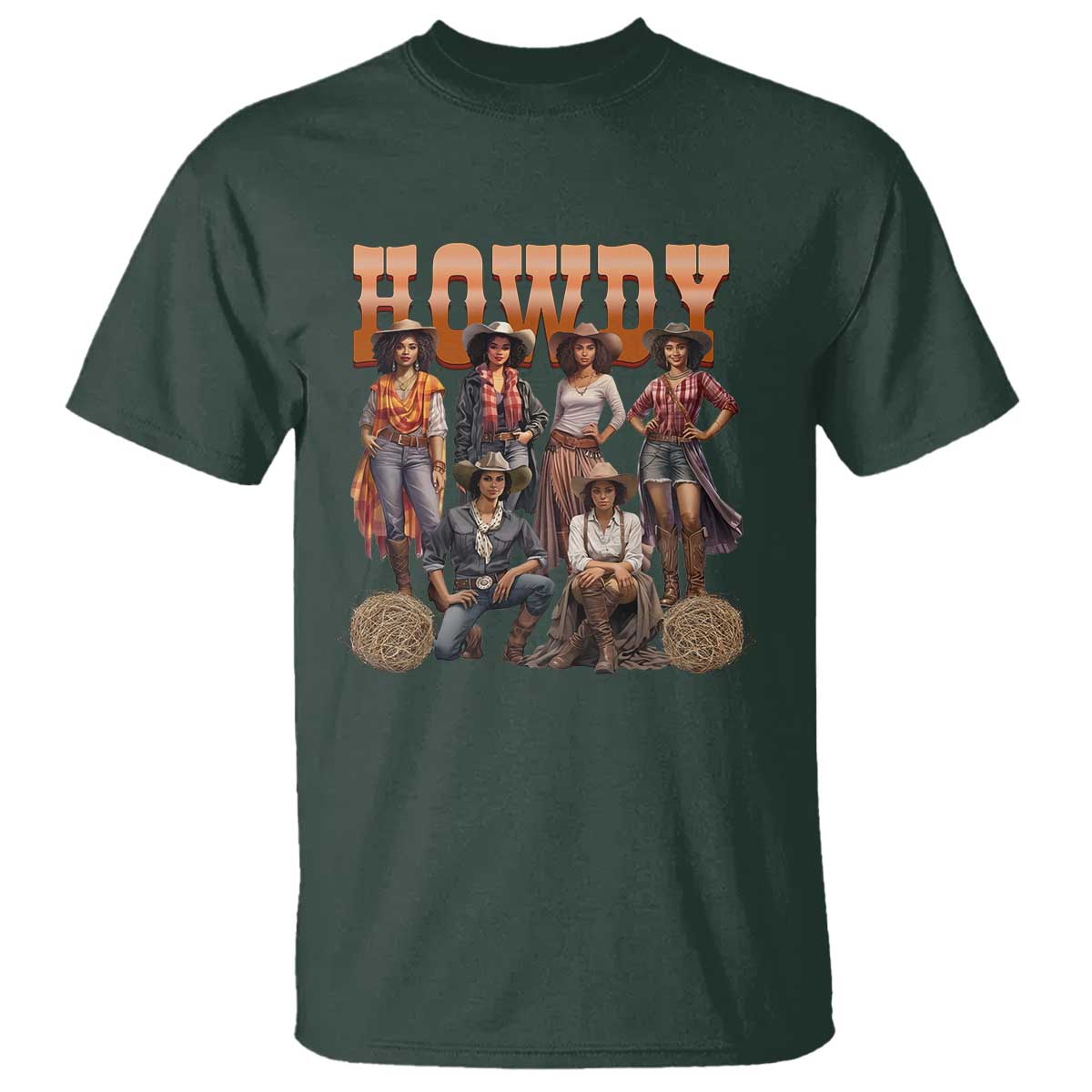 Howdy Melanin Cowgirl T Shirt Black History Western Rodeo Texas