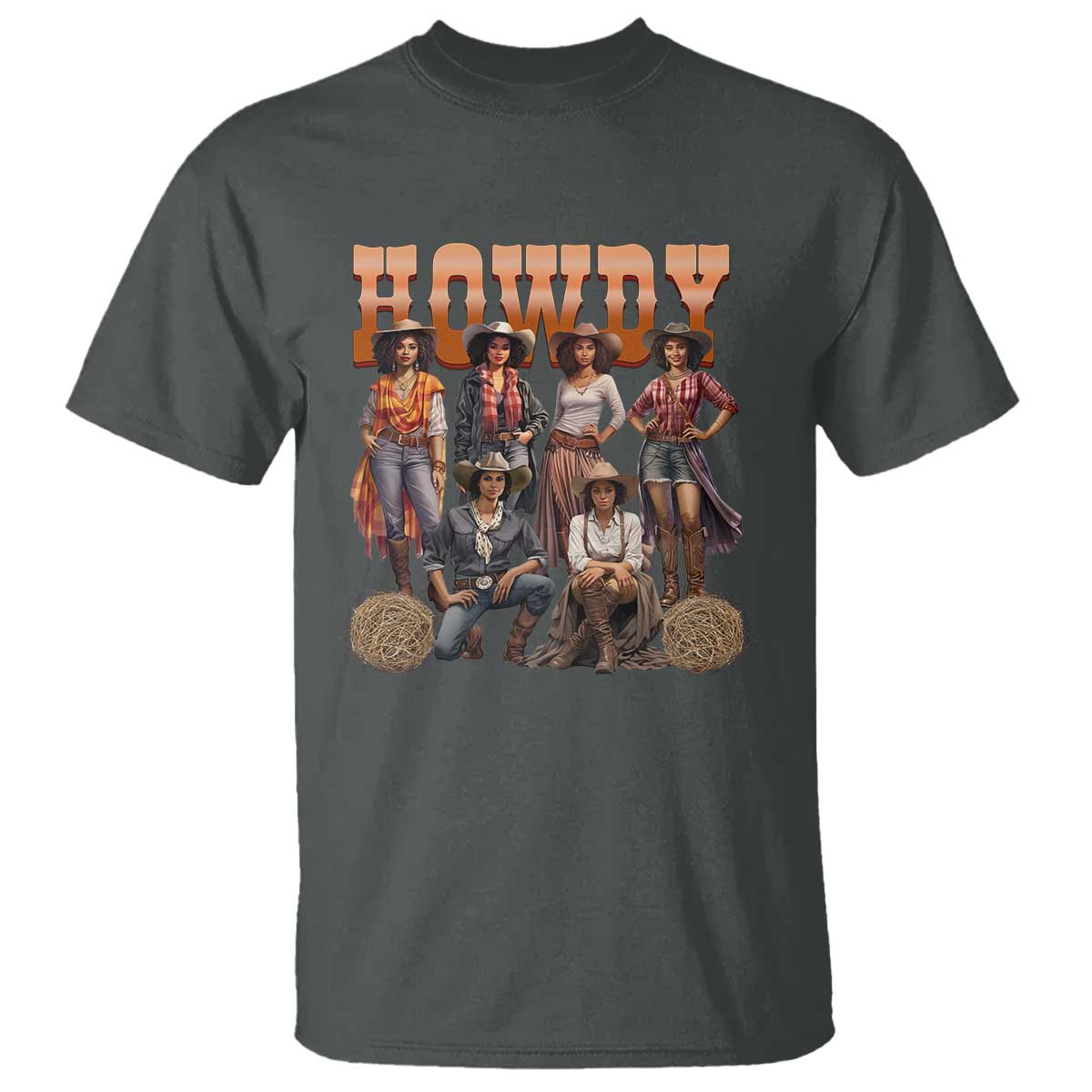 Howdy Melanin Cowgirl T Shirt Black History Western Rodeo Texas