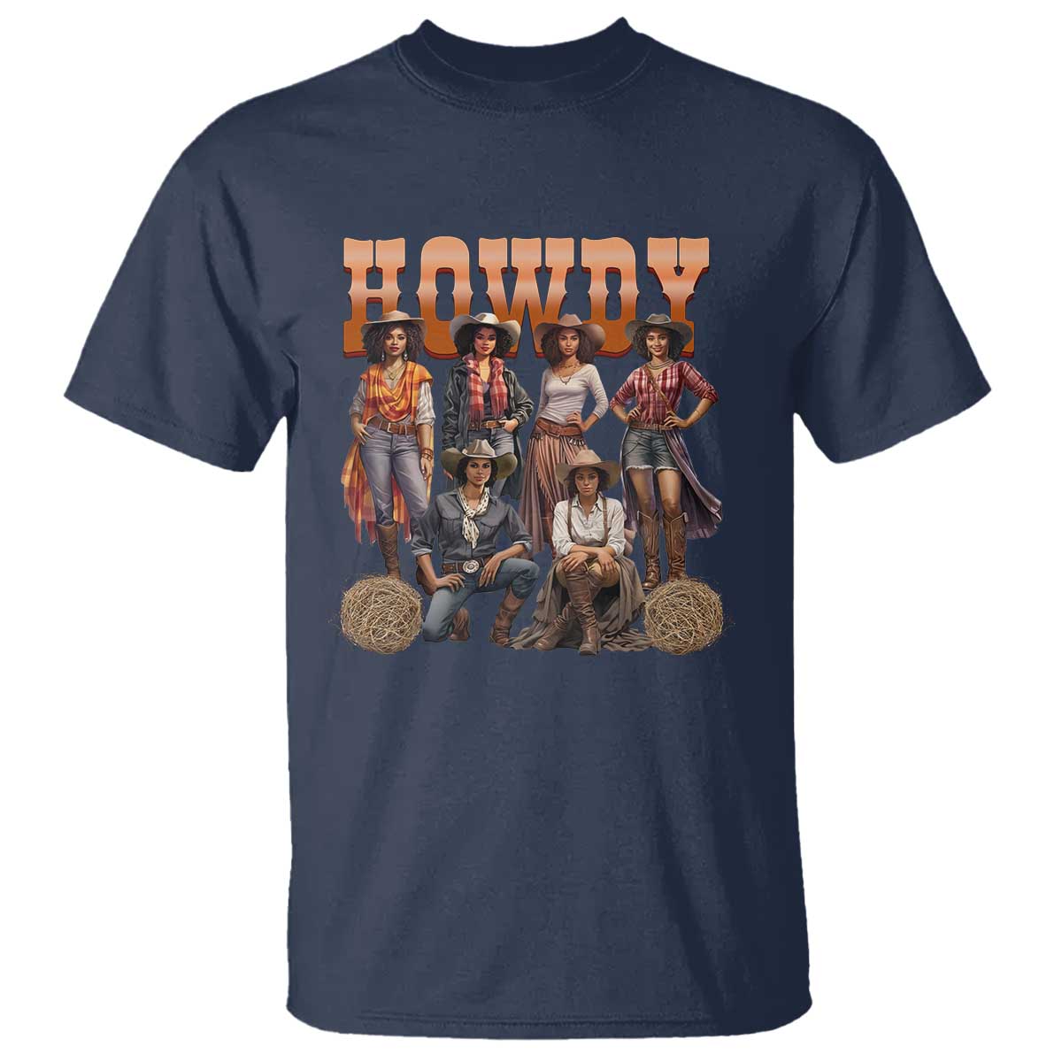 Howdy Melanin Cowgirl T Shirt Black History Western Rodeo Texas