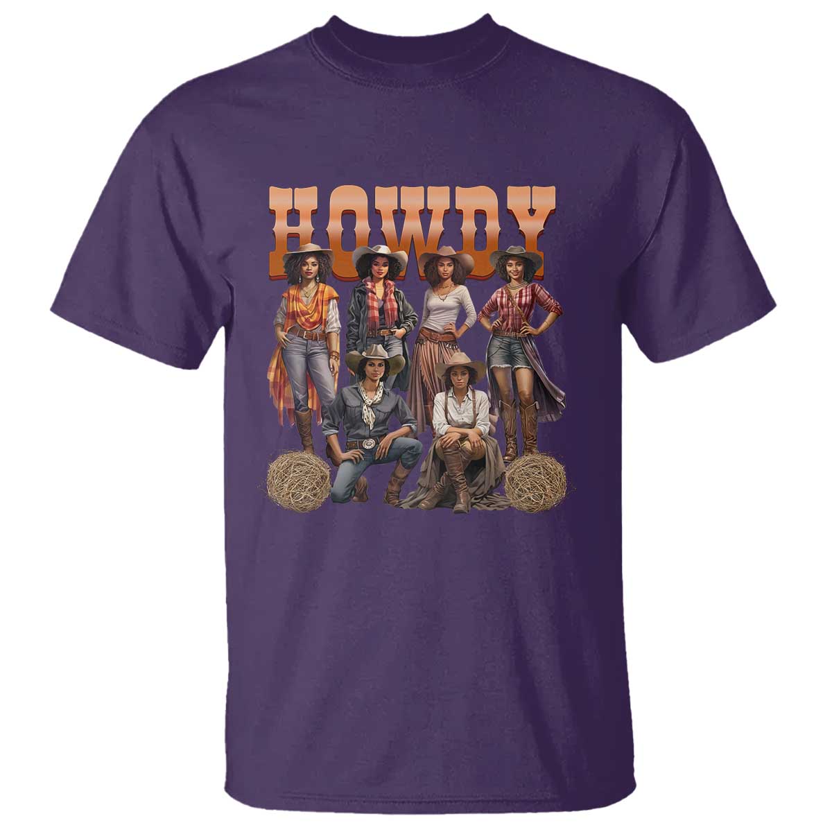 Howdy Melanin Cowgirl T Shirt Black History Western Rodeo Texas