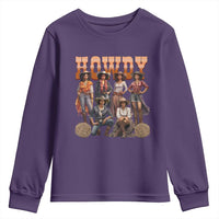 Howdy Melanin Cowgirl Youth Sweatshirt Black History Western Rodeo Texas