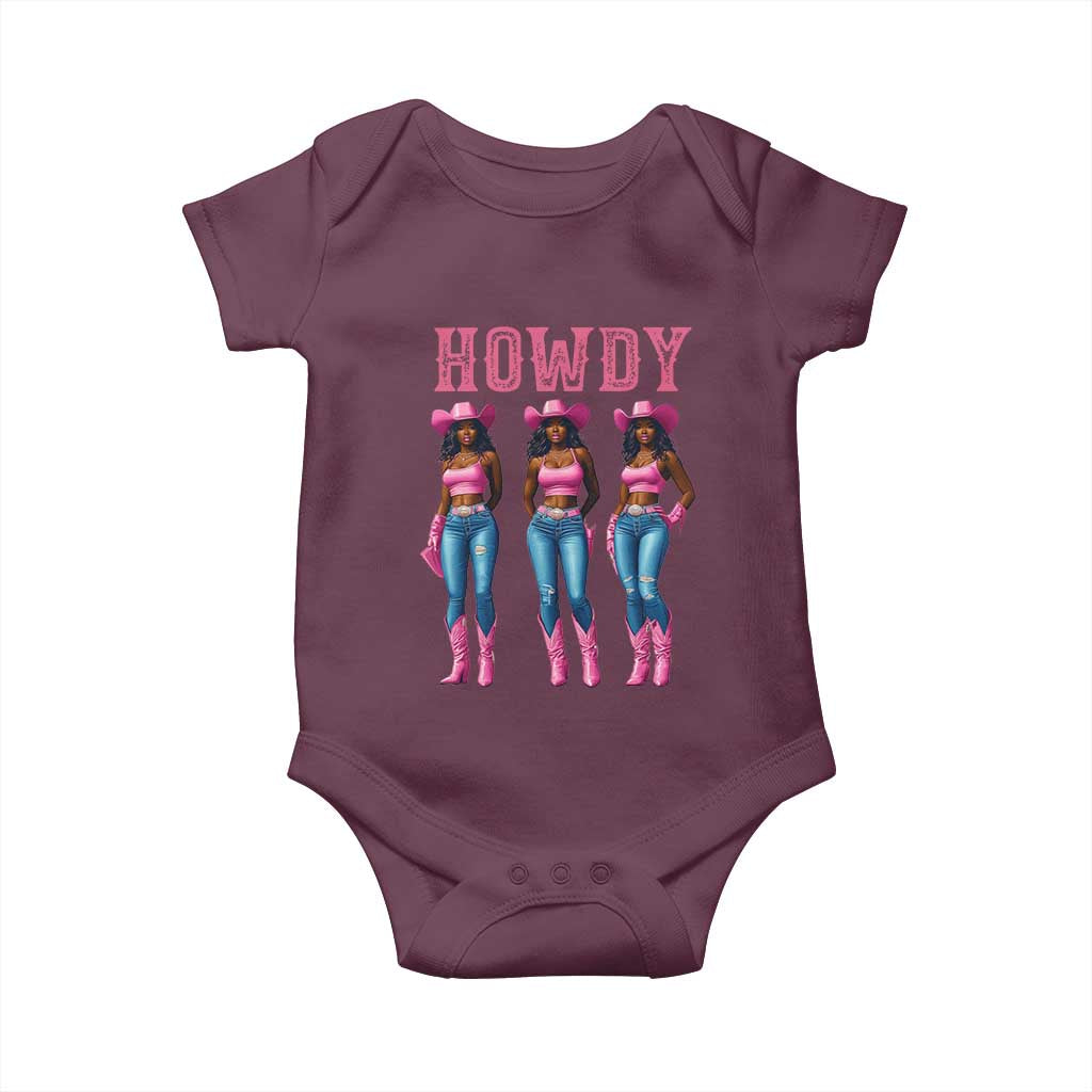 Howdy Melanin Cowgirl Baby Onesie Howdy Melanin Black Women Western Rodeo Black Cowgirls