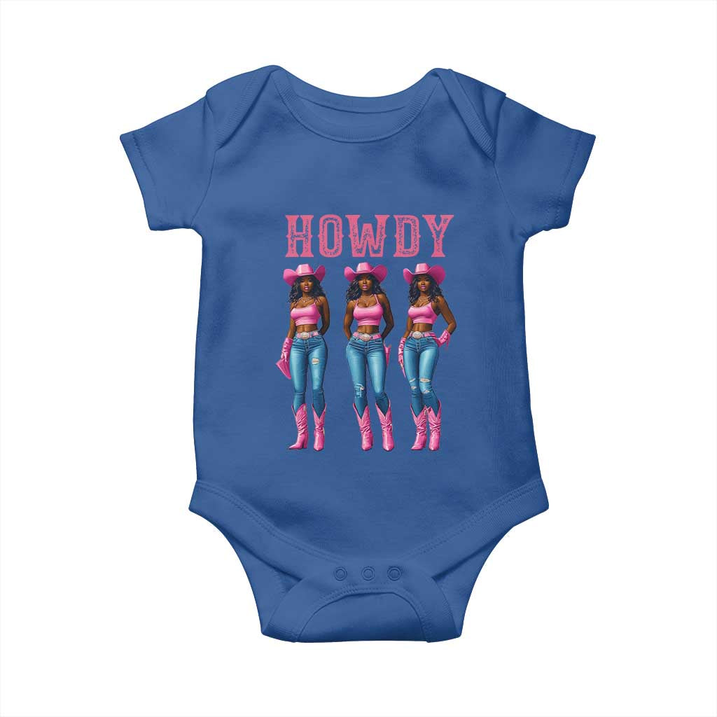 Howdy Melanin Cowgirl Baby Onesie Howdy Melanin Black Women Western Rodeo Black Cowgirls