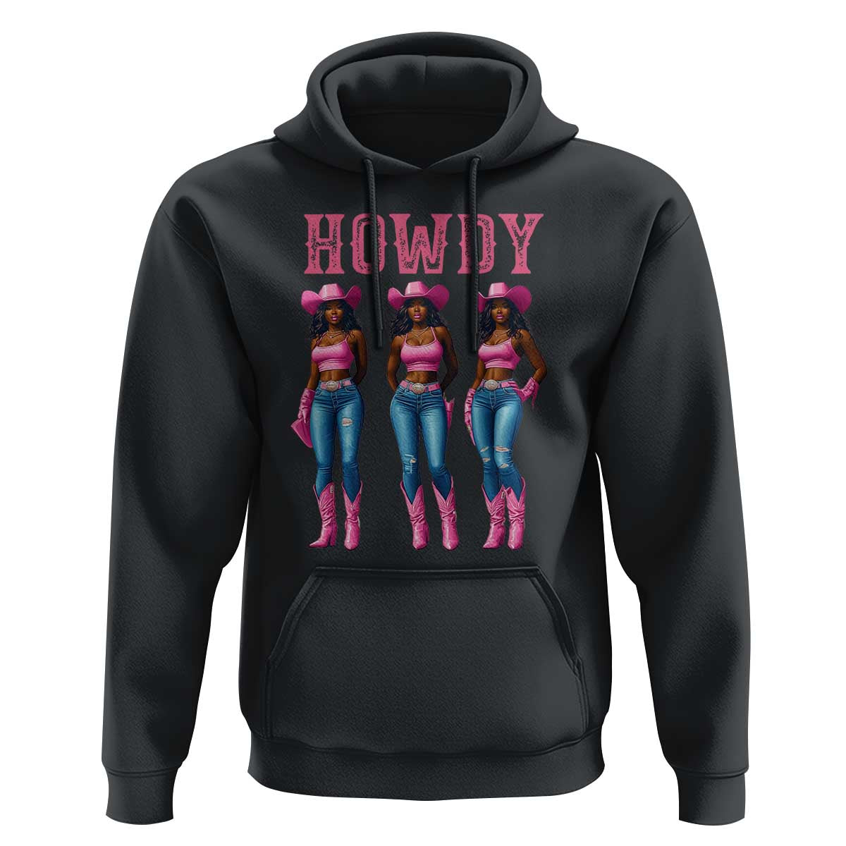 Howdy Melanin Cowgirl Hoodie Howdy Melanin Black Women Western Rodeo Black Cowgirls