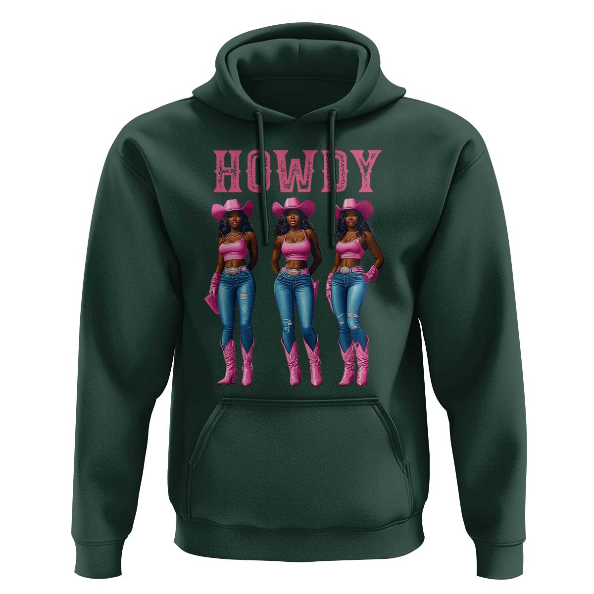 Howdy Melanin Cowgirl Hoodie Howdy Melanin Black Women Western Rodeo Black Cowgirls
