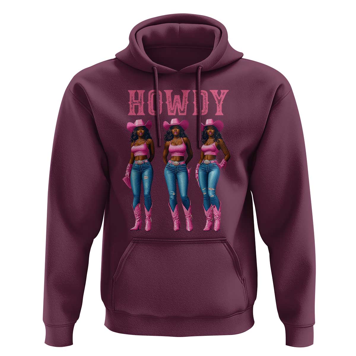 Howdy Melanin Cowgirl Hoodie Howdy Melanin Black Women Western Rodeo Black Cowgirls