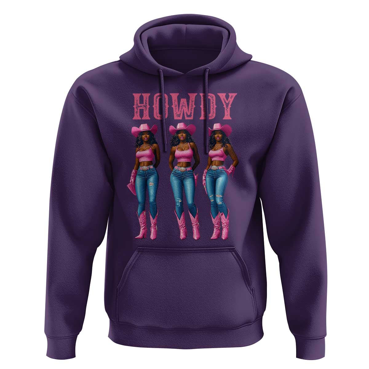 Howdy Melanin Cowgirl Hoodie Howdy Melanin Black Women Western Rodeo Black Cowgirls