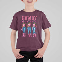 Howdy Melanin Cowgirl T Shirt For Kid Howdy Melanin Black Women Western Rodeo Black Cowgirls