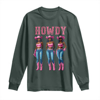Howdy Melanin Cowgirl Long Sleeve Shirt Howdy Melanin Black Women Western Rodeo Black Cowgirls
