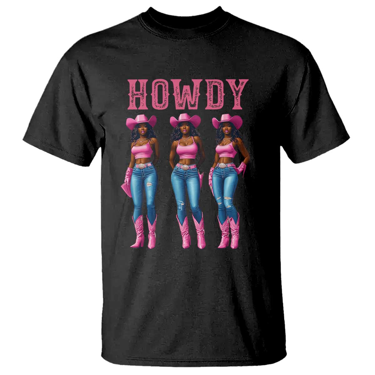 Howdy Melanin Cowgirl T Shirt Howdy Melanin Black Women Western Rodeo Black Cowgirls