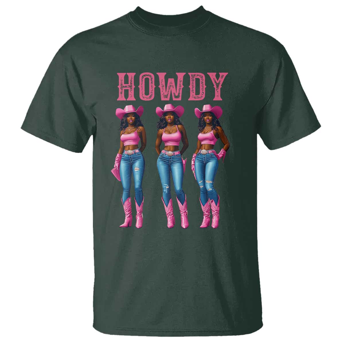Howdy Melanin Cowgirl T Shirt Howdy Melanin Black Women Western Rodeo Black Cowgirls