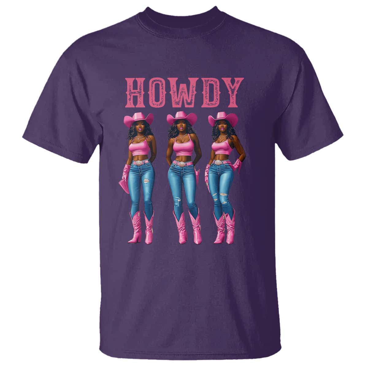 Howdy Melanin Cowgirl T Shirt Howdy Melanin Black Women Western Rodeo Black Cowgirls