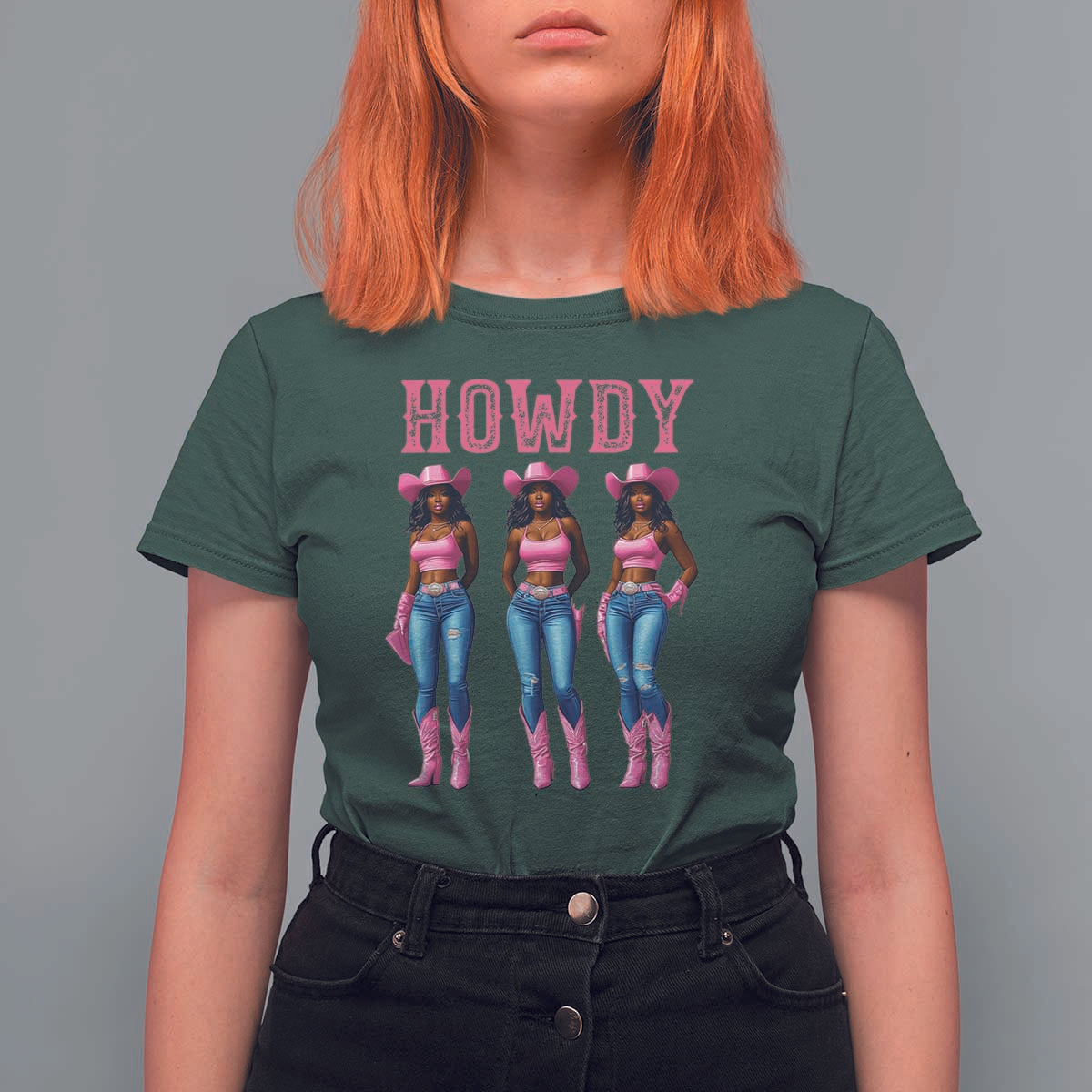 Howdy Melanin Cowgirl T Shirt For Women Howdy Melanin Black Women Western Rodeo Black Cowgirls