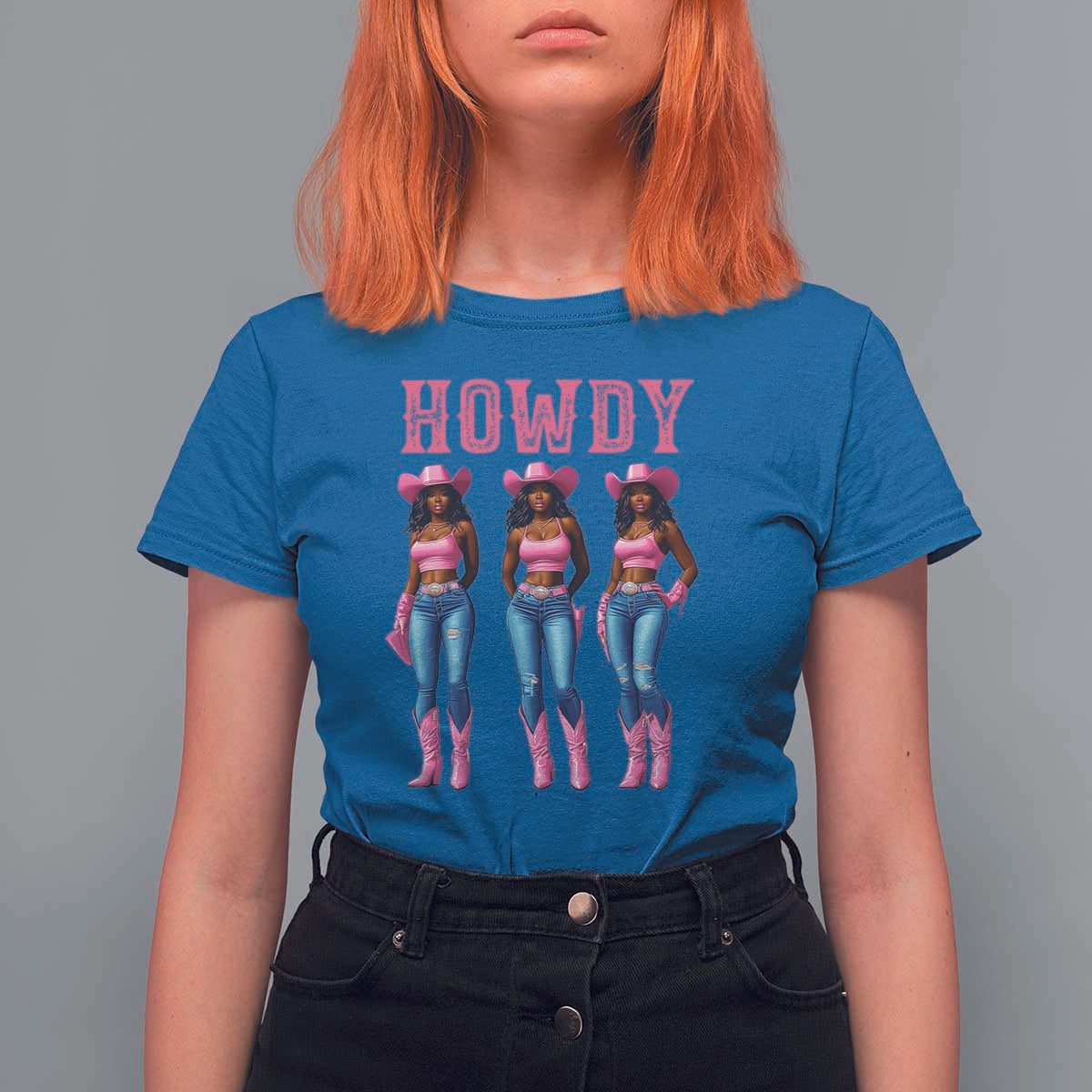 Howdy Melanin Cowgirl T Shirt For Women Howdy Melanin Black Women Western Rodeo Black Cowgirls