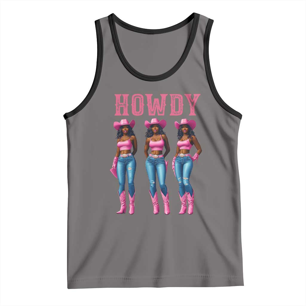 Howdy Melanin Cowgirl Tank Top Howdy Melanin Black Women Western Rodeo Black Cowgirls