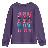 Howdy Melanin Cowgirl Youth Sweatshirt Howdy Melanin Black Women Western Rodeo Black Cowgirls
